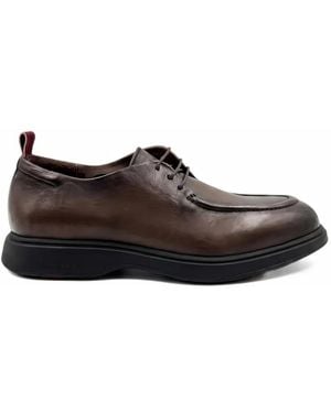 STURLINI FIRENZE Bufalo Sc Leather Lace-Up Derby Shoes - Brown