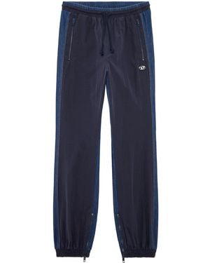 DIESEL P-Bright Logo-Appliqué Track Trousers - Blue