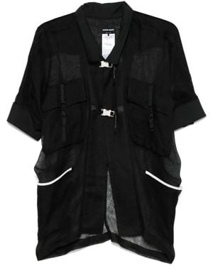 Giorgio Armani Blouse Met Korte Mouwen - Zwart