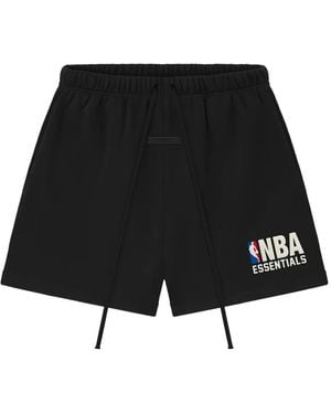 Fear Of God Shorts Met Trekkoord En Logo - Zwart