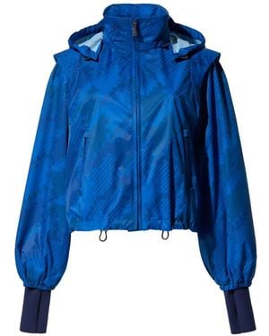 Perfect Moment Houndstooth Blouson Jacket - Blue