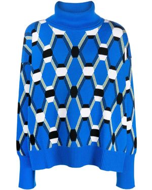 Random Identities Pullover Mit Abstraktem Print - Blau