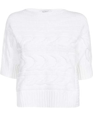 Max Mara Cable-knit Short-sleeve Sweater - ホワイト