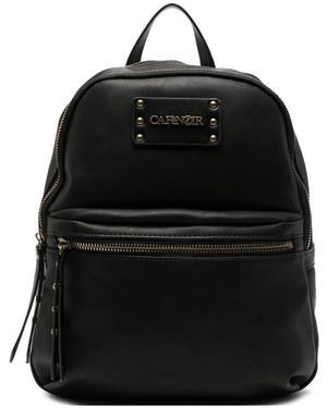 CafeNoir Rucksack Mit Logo-Schild Und Nieten - Schwarz