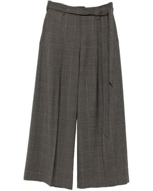 Simone Rocha Prince Of Wales Check Belted Trousers - Grey