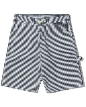 Sugar Cane Jeans Hickory-Stripe Shorts - Grey
