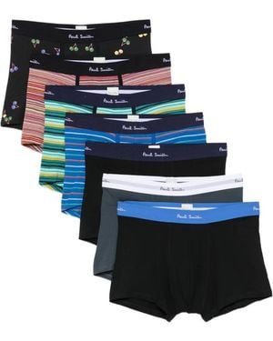 Paul Smith Set De Siete Bóxeres Con Motivo Estampado - Azul