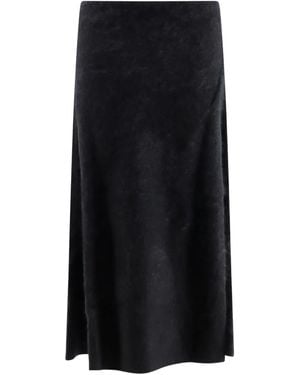 Nude Elastic waistband midi skirt - Negro