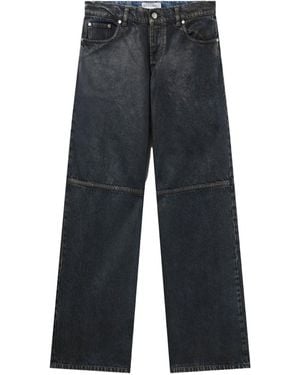 Stella McCartney Faded-Effect Panelled Jeans - Grey