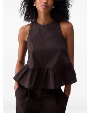 Liu Jo Poplin Top With Bow - Black