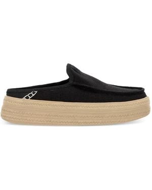 HEYDUDE Austin Platform Backless Espadrilles - White