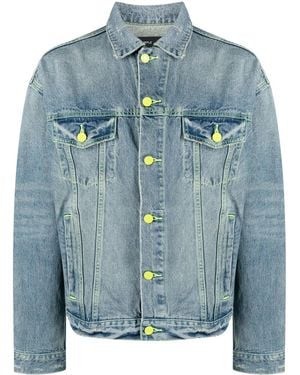 Purple Brand Vintage Washed Denim Jacket - Blue