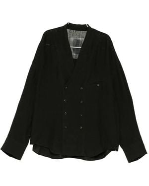 Ziggy Chen Double-Breasted Shirt - Black
