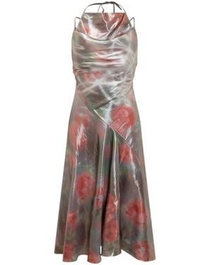 DIESEL Floral Print Midi Dress - White