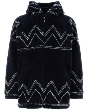 Giorgio Armani Embroidered Teddy Jacket - Black