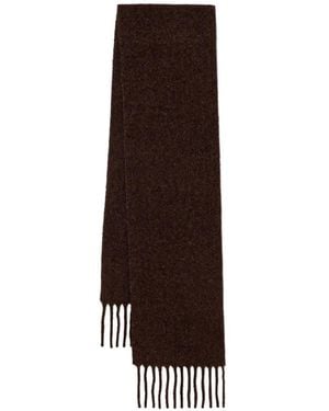 Marc O' Polo Écharpe Feutrée À Franges - Brown