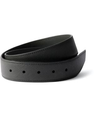 Prada Saffiano Leather Belt Strap - Black