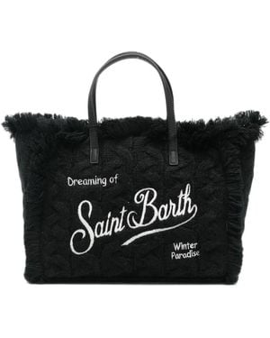 MC2 Saint Barth Colette Frayed-Edge Tote Bag - Black