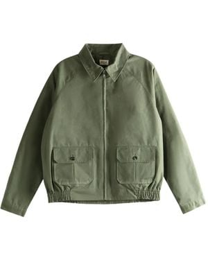 Bode Waxed Zip-Up Jacket - Green