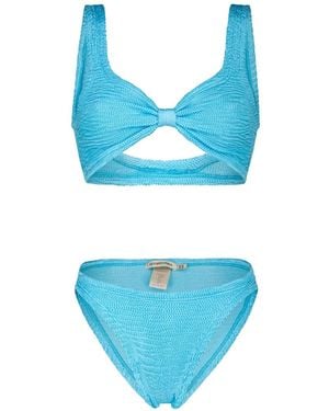 Paramidonna Bikini Salma con detalle de nudo - Azul