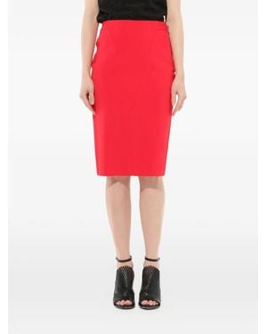 Givenchy V Front Pencil Skirt - Red