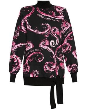 Versace Jeans Couture Chromo Couture-Print Dress - Red