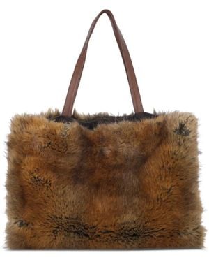 Niccolò Pasqualetti Faux-Fur Tote Bag - Brown