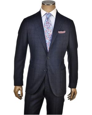 Sartorio Napoli Prince Of Wales-Check Suit - Blue