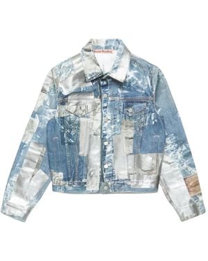 Acne Studios Patchwork Denim Jacket - Blue