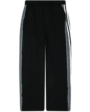 JUNGLES JUNGLES Knit-Panel Track Trousers - Black