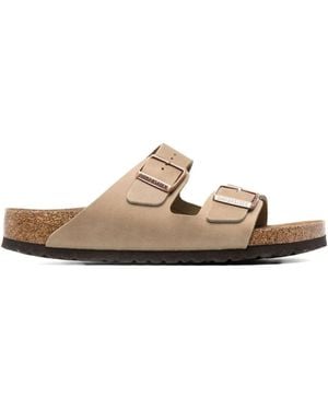 Birkenstock Buckled Leather Sandals - White