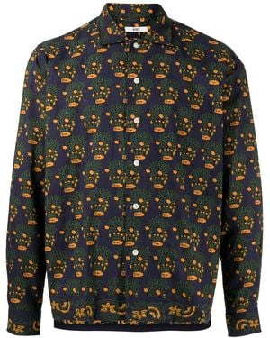 Bode Graphic-Print Button-Up Shirt - Black