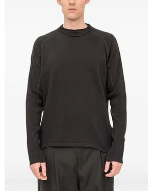 DEVOA Cotton Long-Sleeve T-Shirt - Black