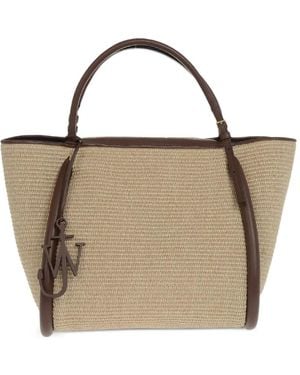 JW Anderson 31 The Bumper Raffia Tote Bag - White