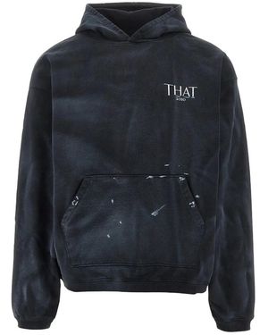thisisneverthat Logo-Print Hoodie - Blue