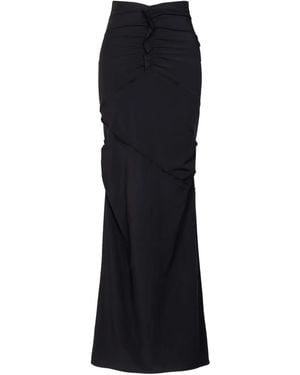 Paris Georgia Basics Ruched Maxi Skirt - Black