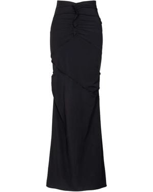 Paris Georgia Basics Ruched Maxi Skirt - Black