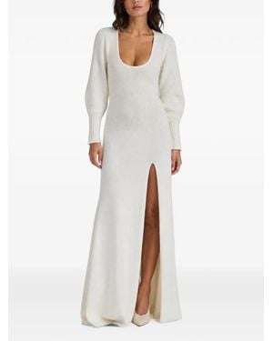 Jacquemus Dao Long-Sleeves Cutout-Detail Maxi Dress - White