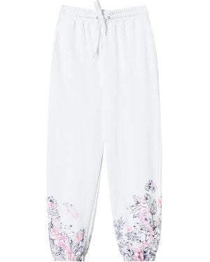 Twinset X Myfo Floral-Print Track Trousers - White