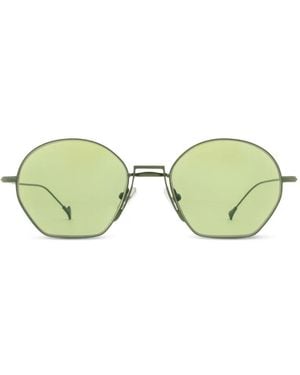 Eyepetizer Royale Round-Frame Sunglasses - Green