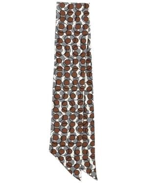 Laura Urbinati Geometric-Print Scarf - White