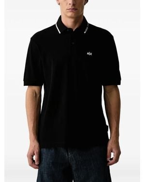ARMANI EXCHANGE Polo À Logo Brodé - Black