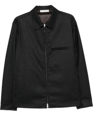 Umit Benan Zip-Up Collared Jacket - Black
