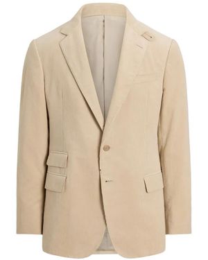 Ralph Lauren Kent Corduroy Two-Button Suit Jacket - Natural