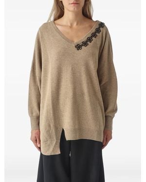 MEIMEIJ Pull À Design Asymétrique - Natural