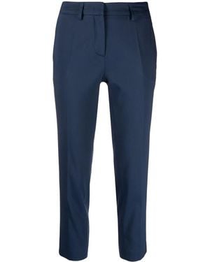 Blanca Vita Cropped Slim-Cut Trousers - Blue