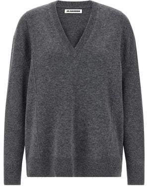 Jil Sander Vネック セーター - グレー