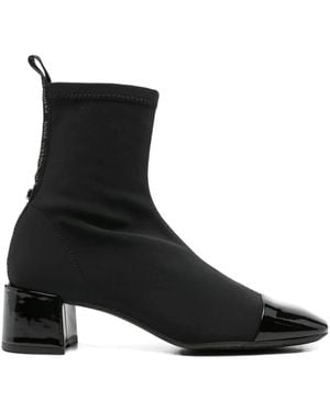 Pedro Miralles Cap-Toe Sock Boots - Black