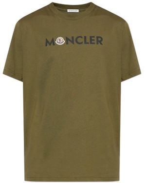 Moncler Logo-Print T-Shirt - Green