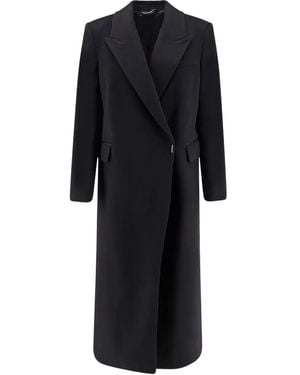 BOSS Callafy Peak Lapel Cashmere Coat - Black